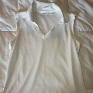 Lady Hagen white sleeveless top